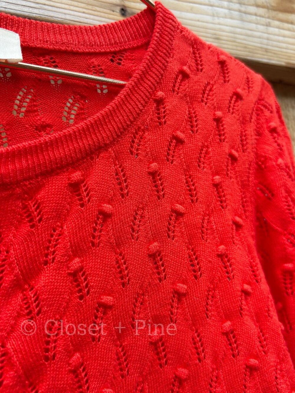Sezane Philippe Jumper Cardigan Sweater Size Small Coral Red - Picture 8 of 15